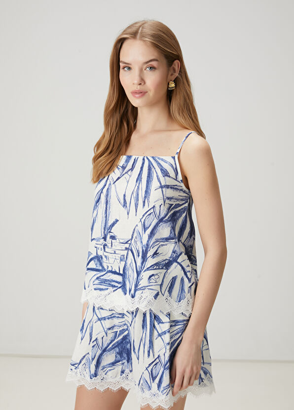 Beymen Club Santorini Printed Linen Blouse - 4