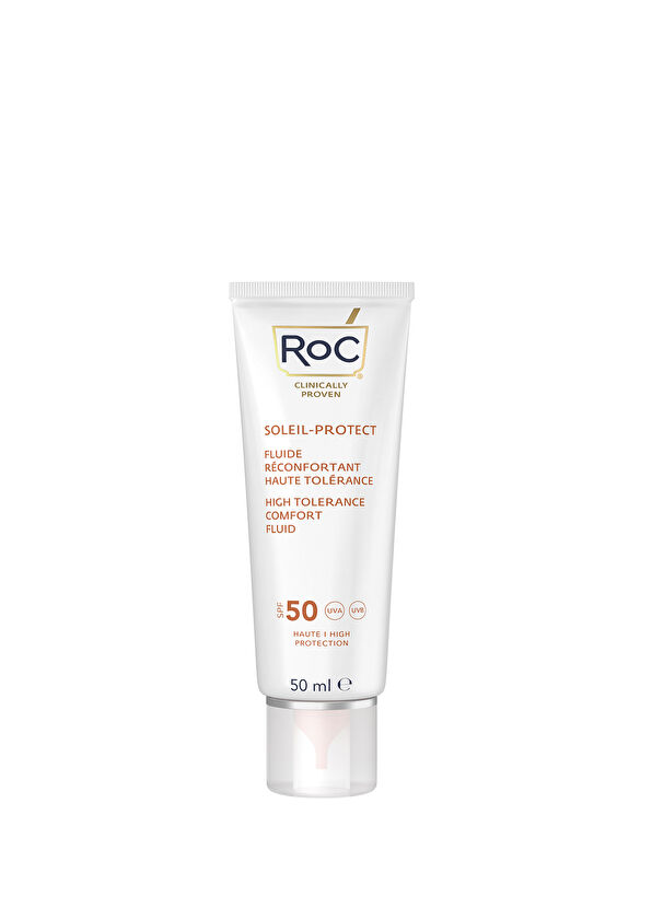 Roc High Tolerance Comfort Fluid SPF50+ Hassas Ciltler İçin Yatıştırıcı Yüz Güneş Kremi 50 ml - 1