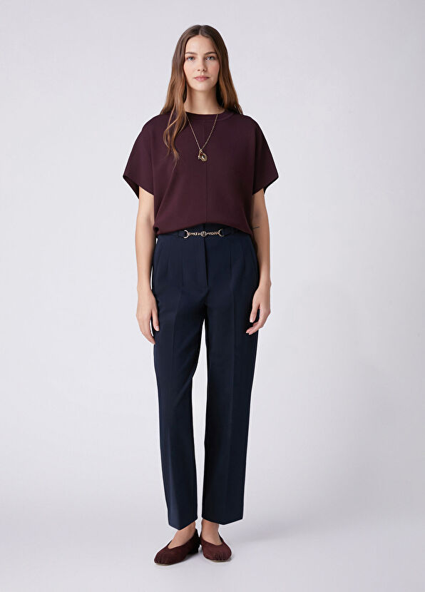 Beymen Club Navy Logo Belted Carrot Pants - 1