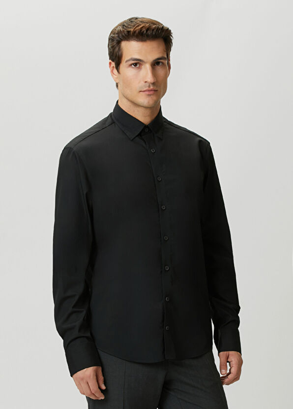 Beymen Club Comfort Fit Hidden Buttoned Collar Non-Iron Shirt - 3