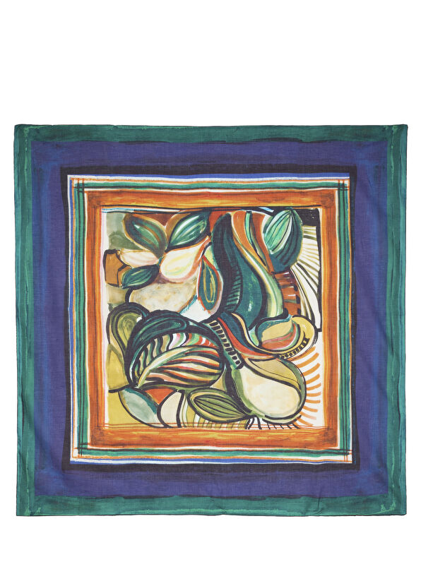 Beymen Club Mavi Karışık Desenli Kadın Şal - 1