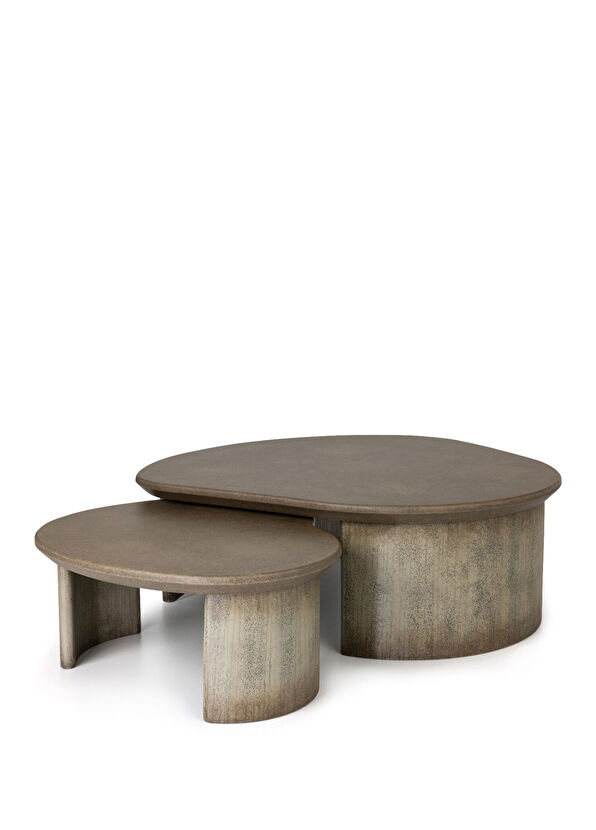 Ekin Varon Design Studio Amorf El Yapımı Desenli Ahşap Orta Sehpa - 1