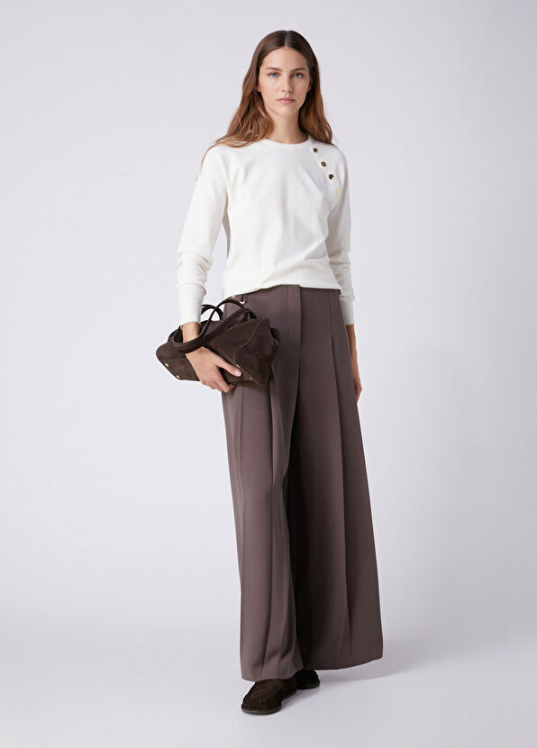 Beymen Club Off-White Button Detailed Sweater - 3