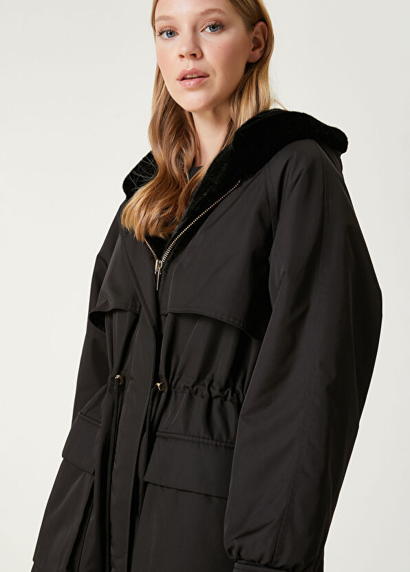 Beymen Club Black Hooded Coat - 2