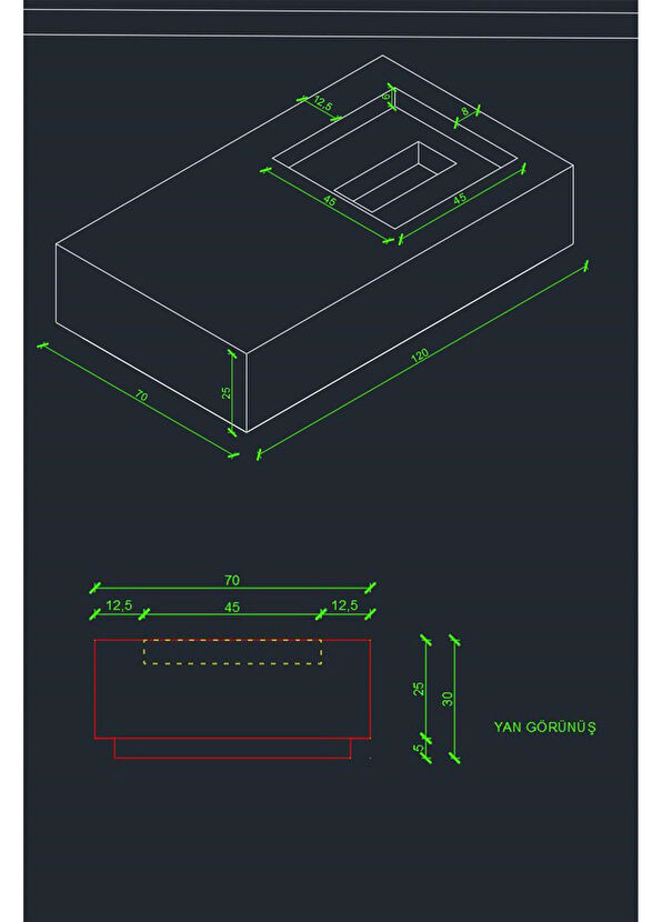 Korflame Rettan Siyah Metal Bacasız Şömine - 4