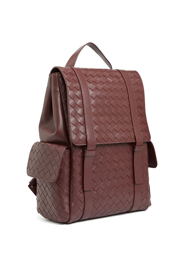 Back To School Bordo Erkek Deri Sırt Çantası - Görsel 3