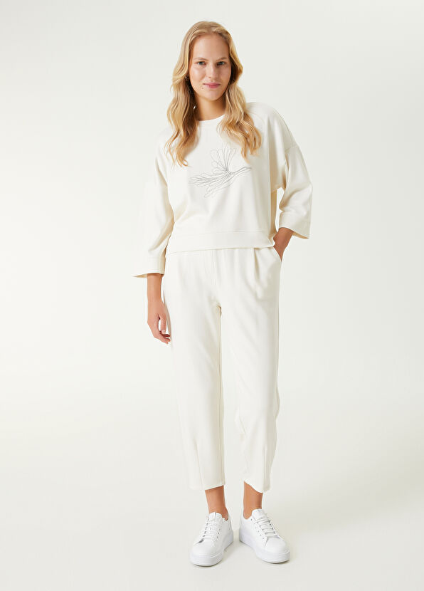 Beymen Club Kırık Beyaz Slouchy Eşofman Altı - 1