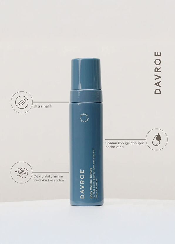Davroe Body Volume Texture Hacimlendirici Saç Köpüğü 200 ml - 3