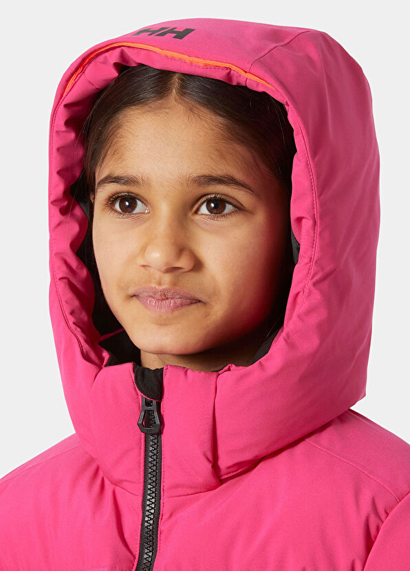 Helly Hansen JR Nora Short Puffy Kapüşonlu Pembe Kız Çocuk Kayak Ceketi - 4