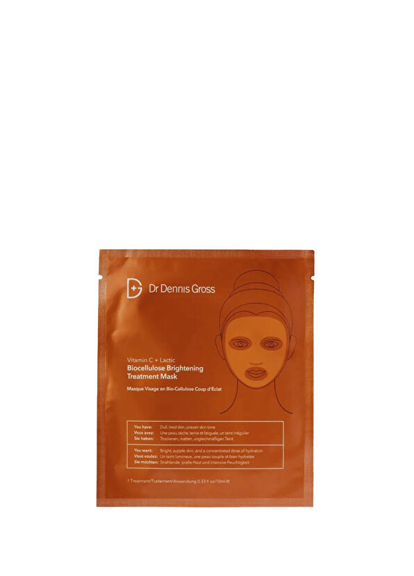 Dr. Dennis Gross Vitamin C Lactic Biocellulose Shine Repair Sheet Face Mask - 1