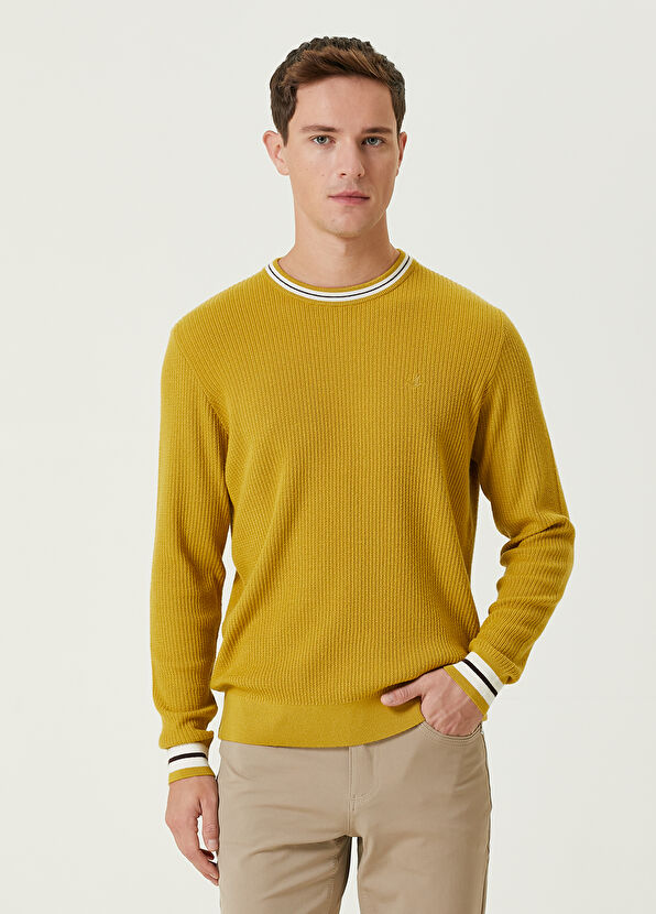 Beymen Club Hardal Yakası Zincir Örgü Dokulu Kazak - 1