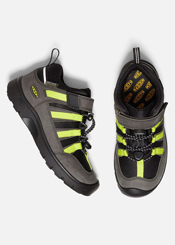 Keen Hikeport II Sport Black Evening Primrose Waterproof Unisex Kids Sneakers - 4