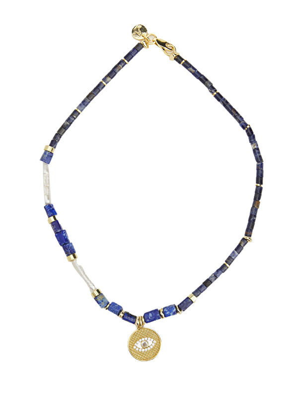Beymen Club Navy Blue Eye Tip Womens Necklace - 2