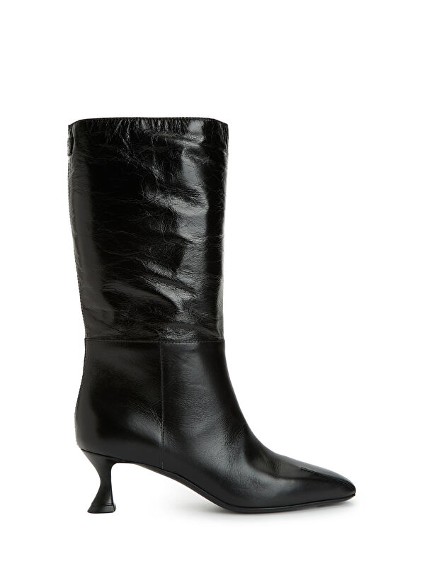 Siyah Kadın Deri Çizme - Görsel 2