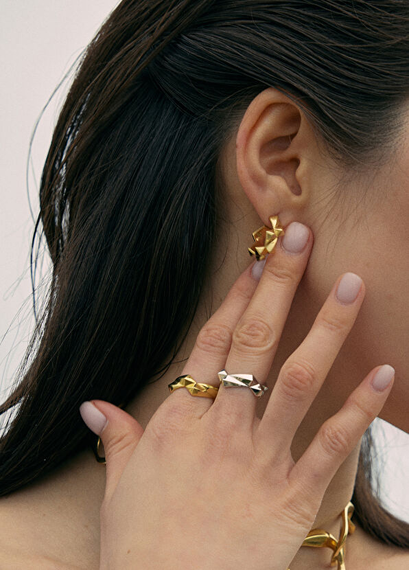 Mishka Brisk 22 Rodyum Kaplama 925 Ayar Gümüş Unisex Yüzük - 2