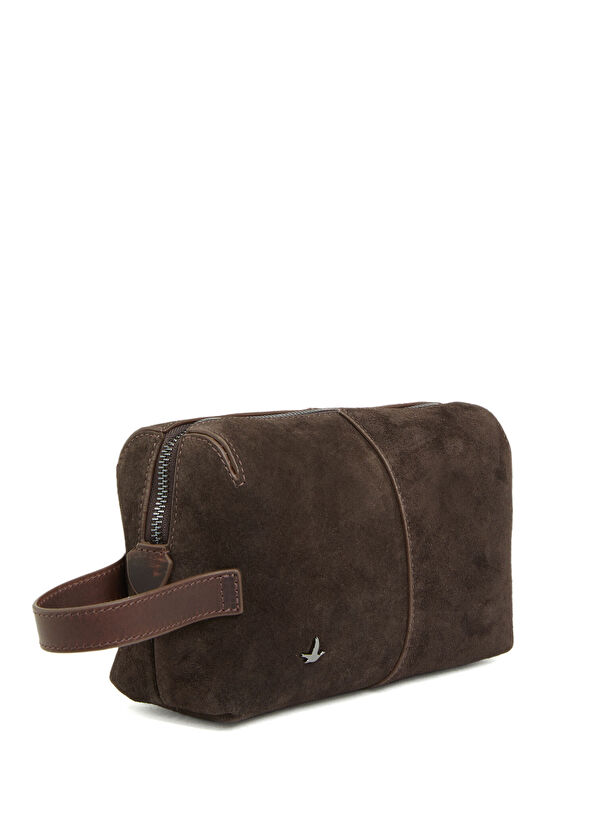 Beymen Club Brown Suede Shaving Bag - 2