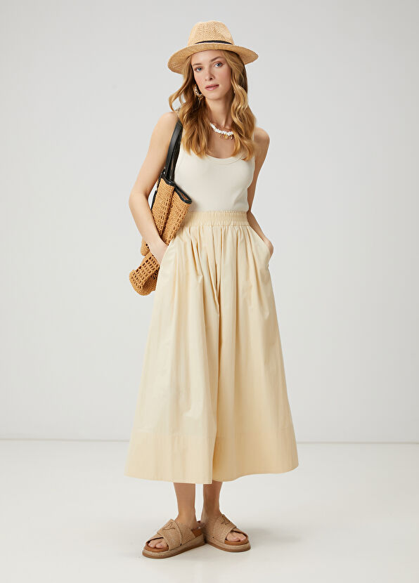 Beymen Club Krem Midi Etek - 1