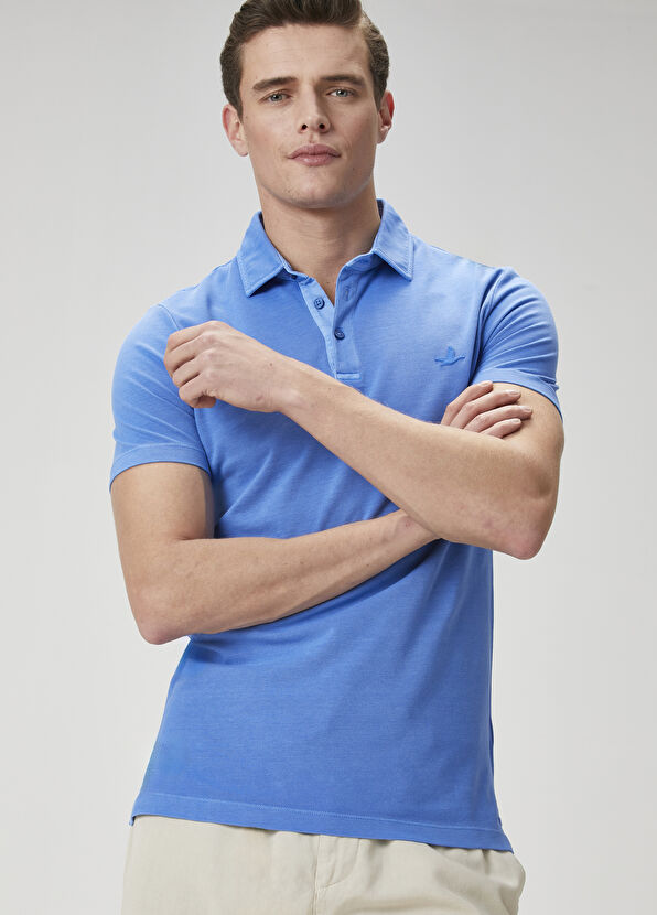 Beymen Club Comfort Fit Blue Polo T-Shirt - 1