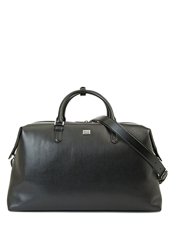 Dolce&Gabbana Roman Black Logo Detailed Men's Leather Bag - 1