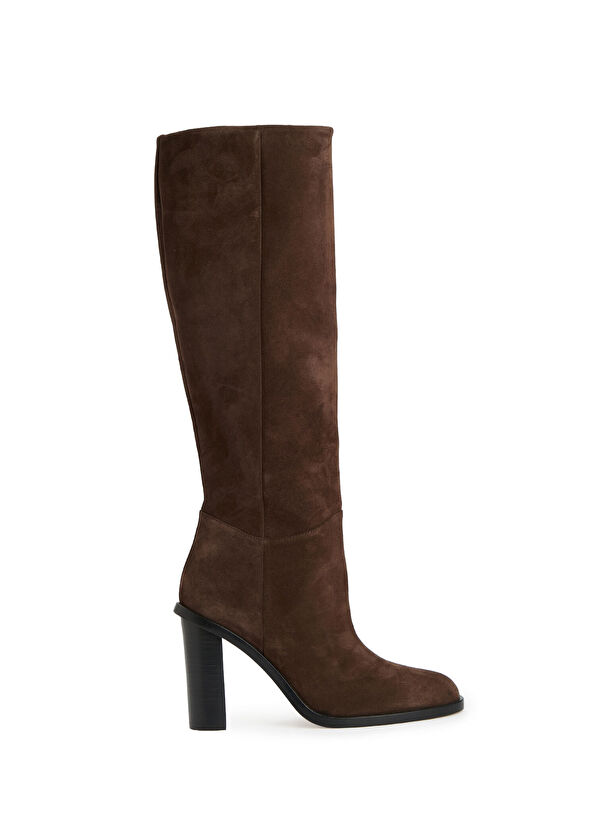 Kahverengi Kadın Süet Çizme - Görsel 2