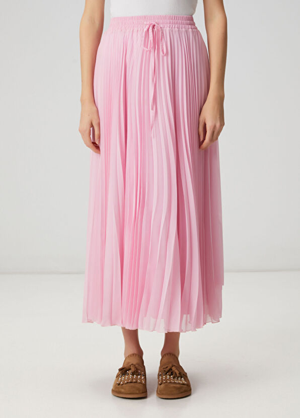 Beymen Club Pembe Pileli Midi Şifon Etek - 2