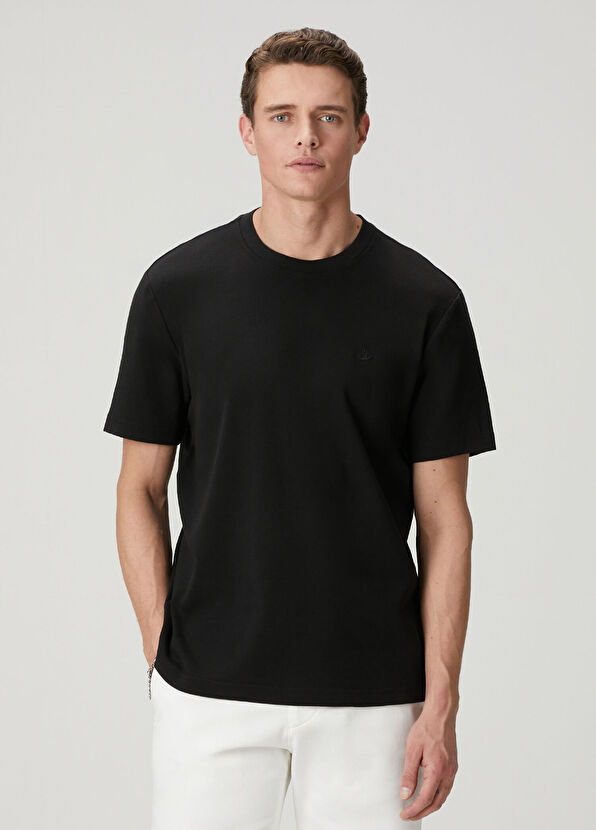 Beymen Club Relax Fit Black Basic T-Shirt - 4