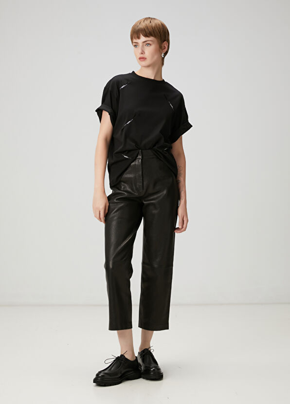 Beymen Club Siyah Taşlı T-shirt - 2