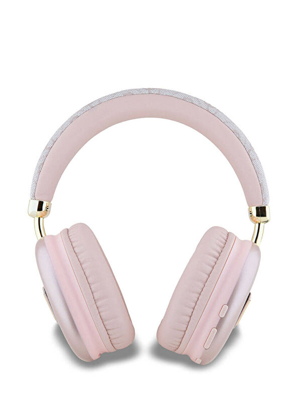 Guess Triangle Desenli Bluetooth 5.3 Pembe Kulak Üstü Kulaklık - 3