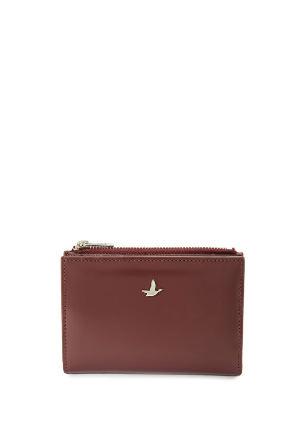 Beymen Club Burgundy Small Women's Leather Wallet - 1