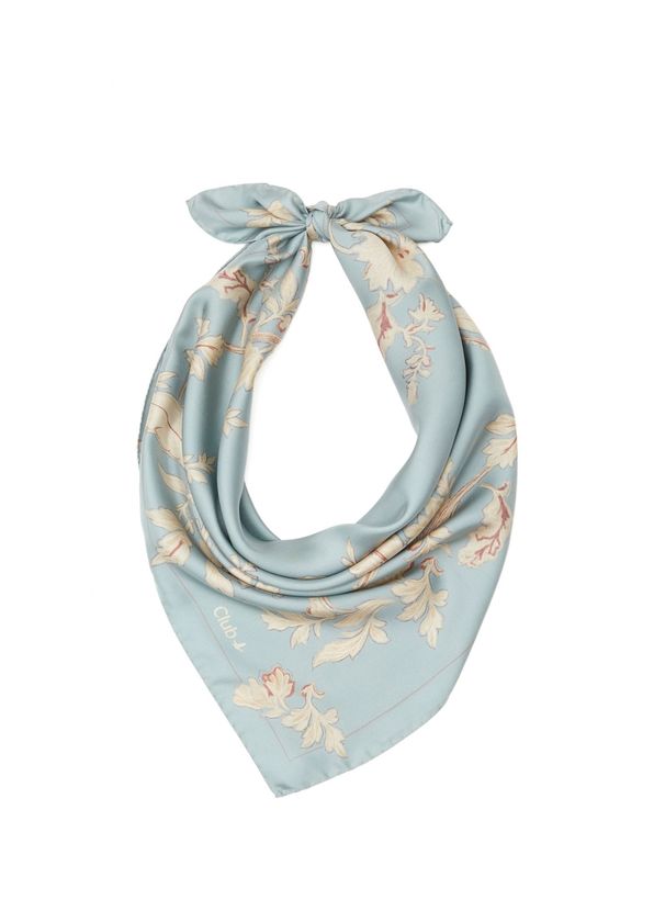Beymen Club Blue Floral Patterned Silk Scarf - 2