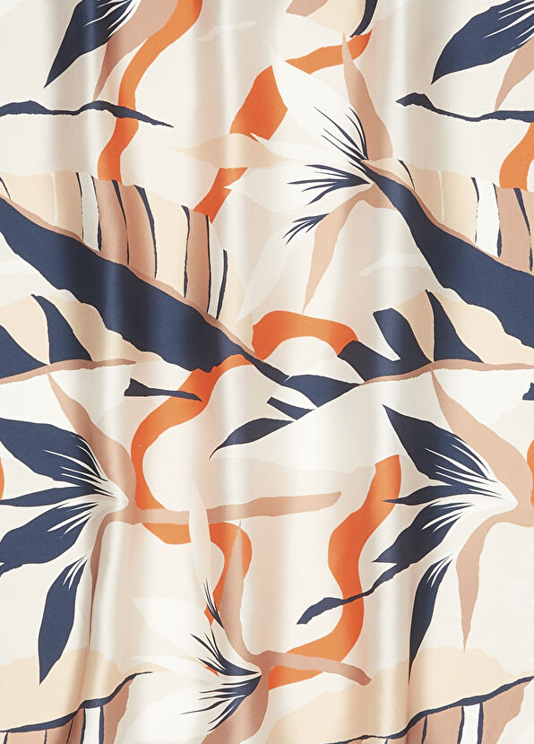 Beymen Club Çok Renkli Desenli 50x50 Kadın Saten Fular - 2