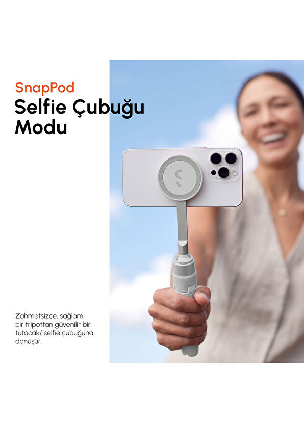 ShiftCam SnapStand Lacivert MagSafe Tripod Manyetik Telefon Tutucu ve Mini Video Selfie Çubuğu - 4