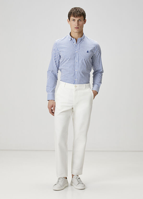 Beymen Club Blue Striped Shirt - 3