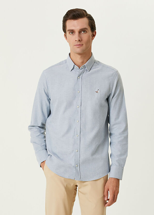 Beymen Club Comfort Fit Koyu Mavi Oxford Gömlek - 1