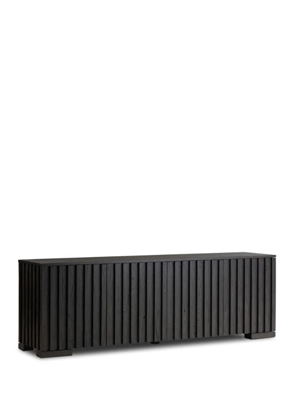 Latanwood Wishy Black Wooden Console - 1