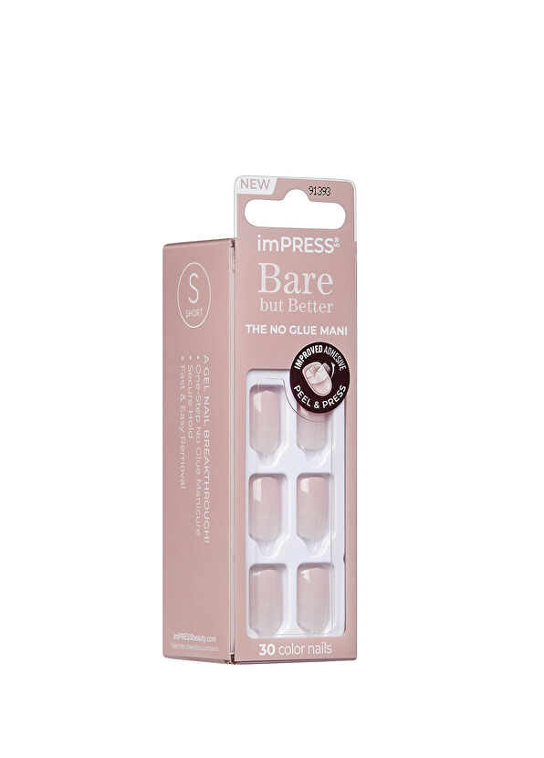Impress Bare But Better Powder Ombre Self-Adhesive Short Fake Nails - 2