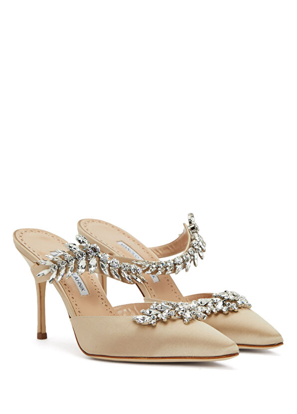 Manolo Blahnik Bej Gece Ayakkabısı - 2