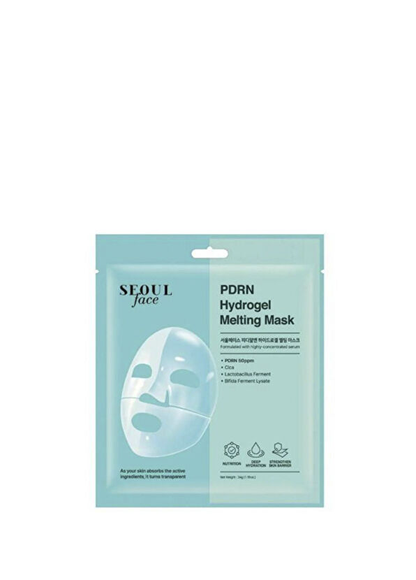 Dermal Pdrn Hydrojel Eriyen Maske Nemlendirici Şeffaf Jel Yüz Maskesi 34 gr + Vitamin Eriyen Yüz Maskesi 34 gr - 2