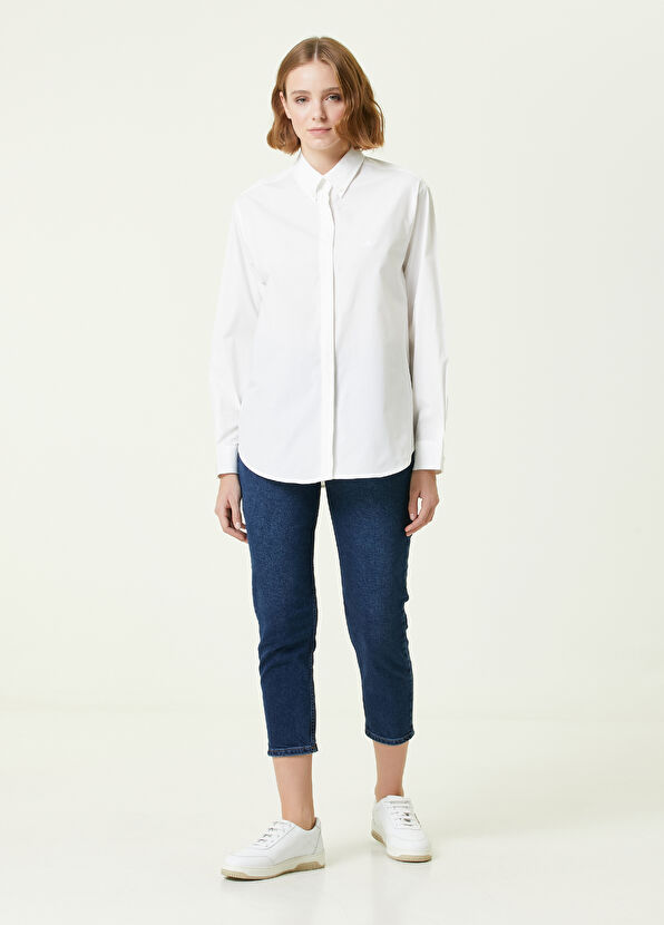 Beymen Club Beyaz Düğmeli Yaka Gömlek - 2