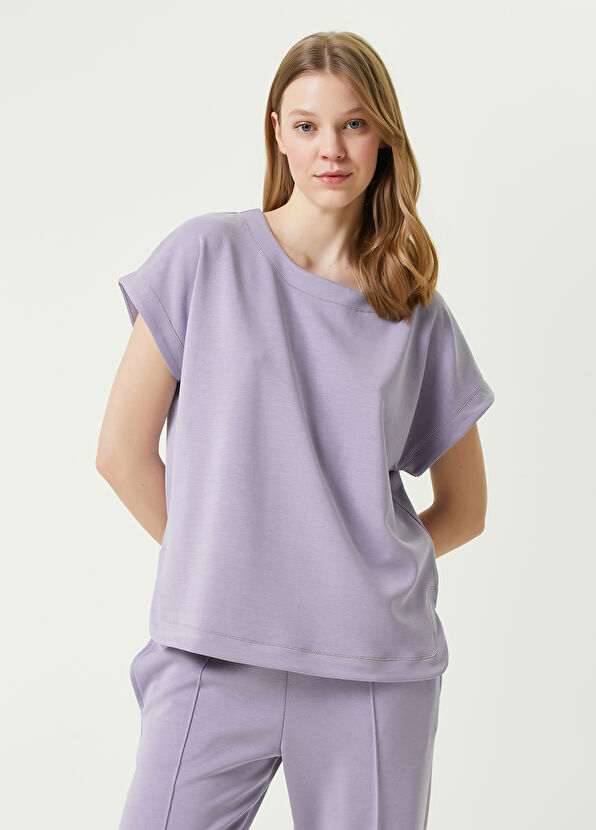 Beymen Club Lila Bisiklet Yaka Zincir Detaylı Sweatshirt - 1