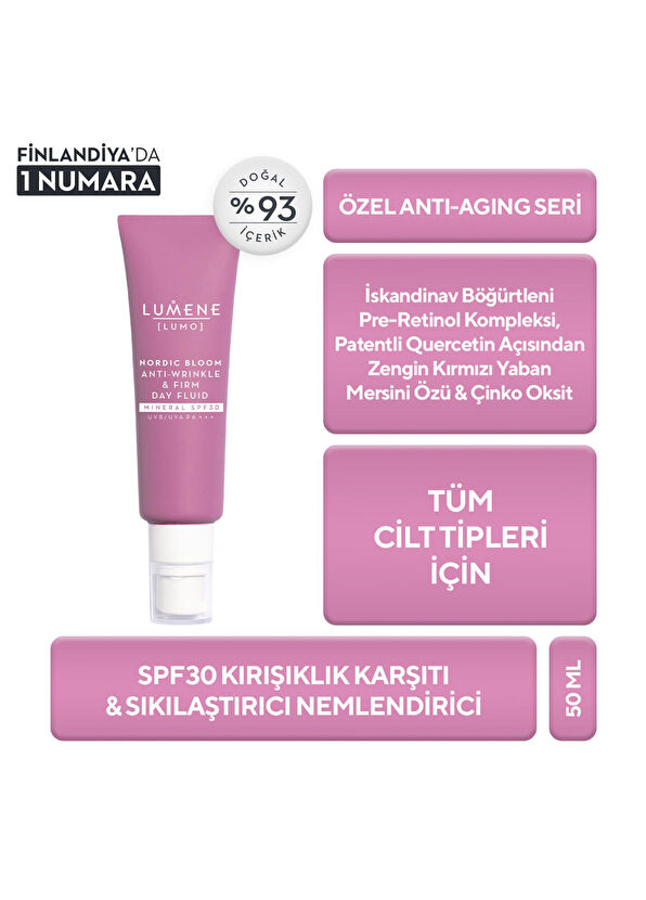 Lumene Anti Wrinkle Firm Day Fluid Kırışıklık Karşıtı Sıkılaştırıcı SPF30 Yüz Kremi 50 ml - 2