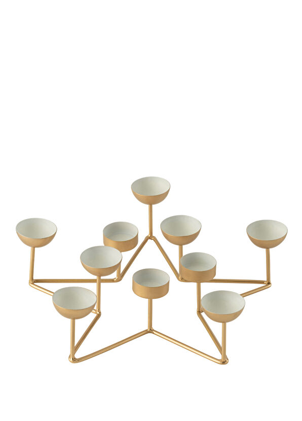 Chakra Tigo Tealight Gold Color Candle Holder - 1