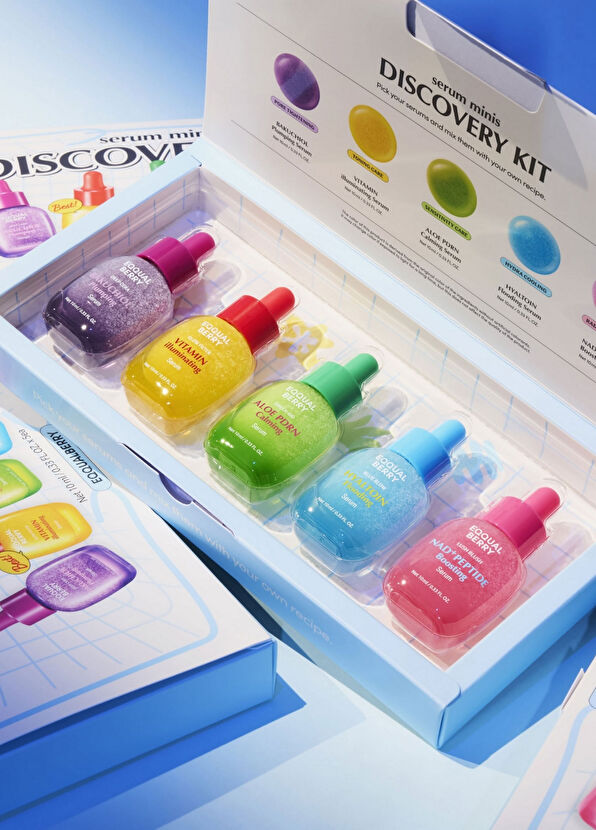 EqqualBerry 5 Mini Serums Discovery  Vitamin + Bakuchiol + NAD+ Peptide + Aloe PDRN + Hyaltoin Cilt Bakım Seti 5 x 10 ml - 2