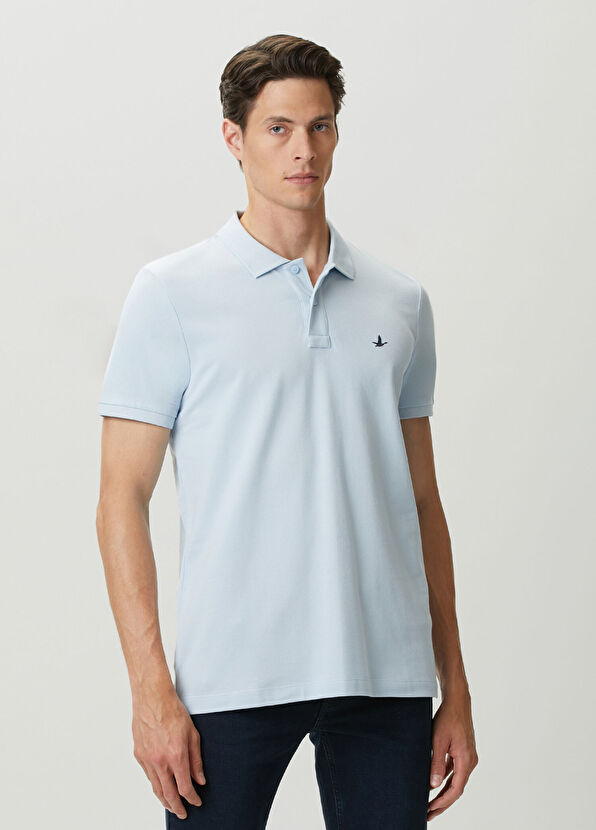 Beymen Club Açık Mavi Polo Yaka Düğmeli T-shirt - 2