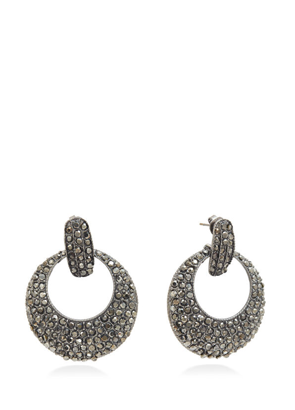 Beymen Club Zirkon Taşlı Kadın Halka Küpe - 1