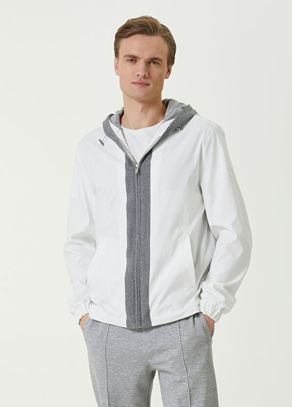 Beymen Club Beyaz Kapüşonlu Mont - 1