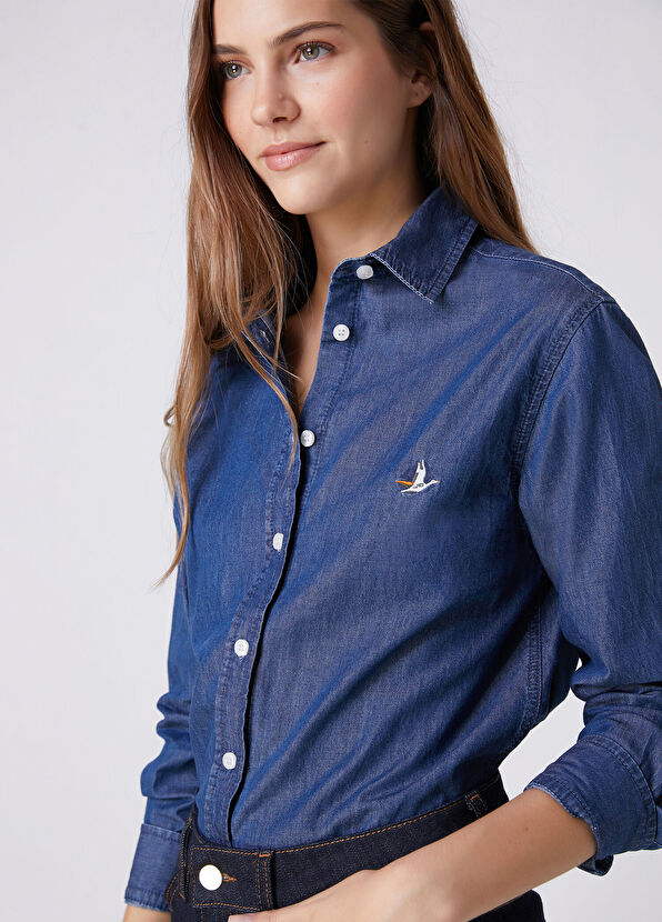 Beymen Club Mavi Denim Gömlek - 2