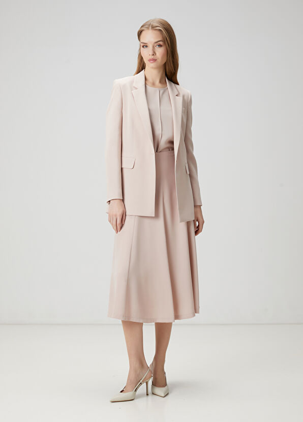 Beymen Club Bej Dökümlü Krep Bluz - 2