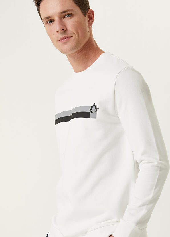 Beymen Club Beyaz Logo Baskılı Sweatshirt - 2