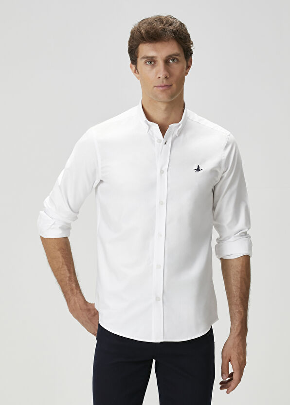 Beymen Club Regular Fit Beyaz Oxford Gömlek - 1
